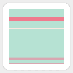 A well-made adaptation of Pale Chestnut, Powder Blue, Very Light Pink and Carnation stripes. Sticker